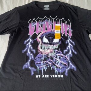 Marvel Venom Graphic Tee with Purple & Pink Accents